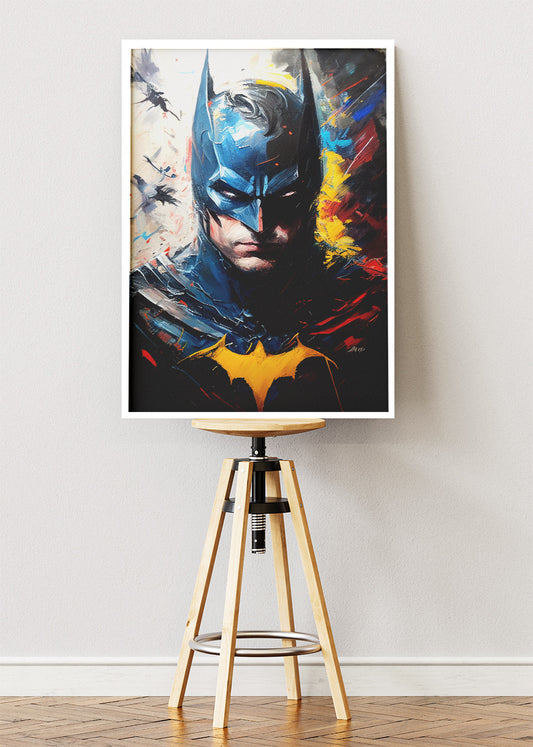 Batman Modern Expressionist Portrait Canvas Print & Poster – AI PRINT LAB