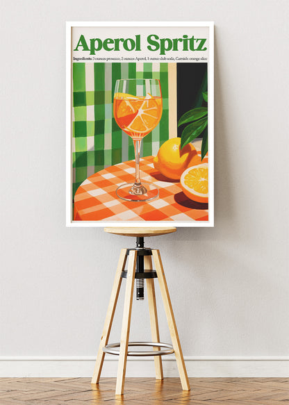 Aperol Spritz Mediterranean Poster & Canvas Print | Italian Summer Cocktail Wall Art