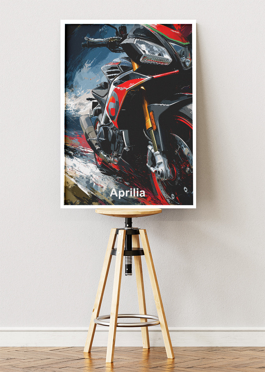 Aprilia Superbike Wall Art Poster & Canvas – High-Impact Motorcycle Artwork