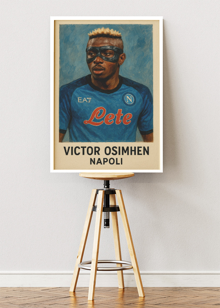 Victor Osimhen Napoli Football Wall Art | Iconic Serie A Striker Poster & Canvas