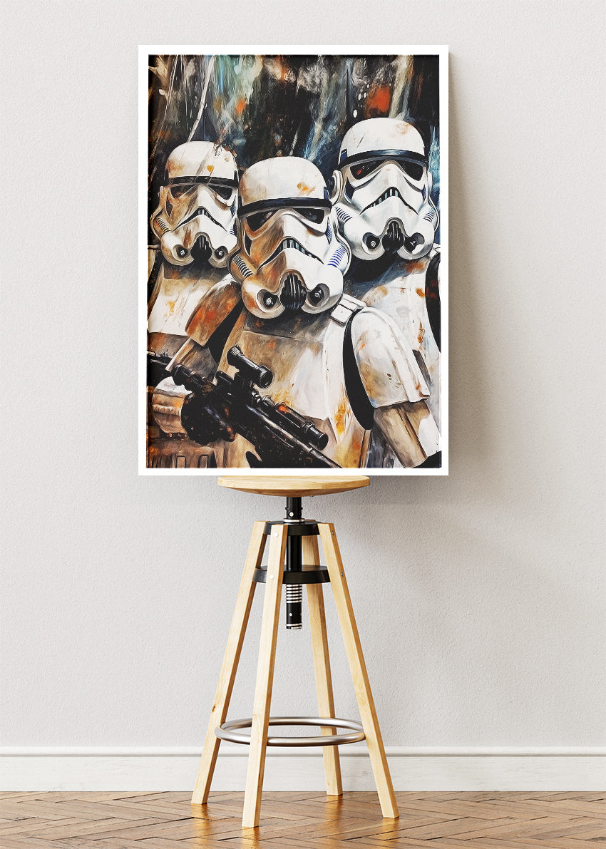 Stormtroopers Gritty Portrait Canvas Print & Poster – AI PRINT LAB