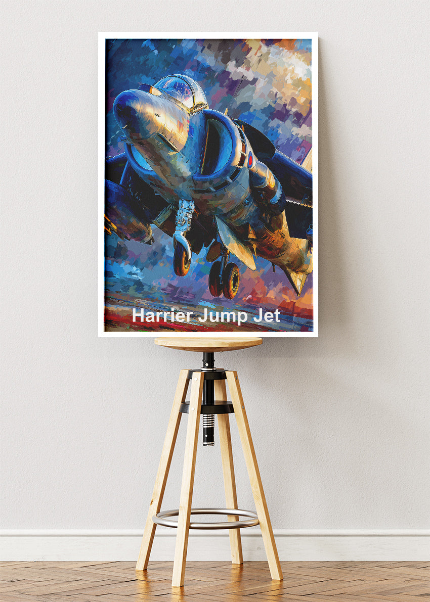 Harrier Jump Jet Poster & Canvas Print – Dynamic Aviation Wall Art