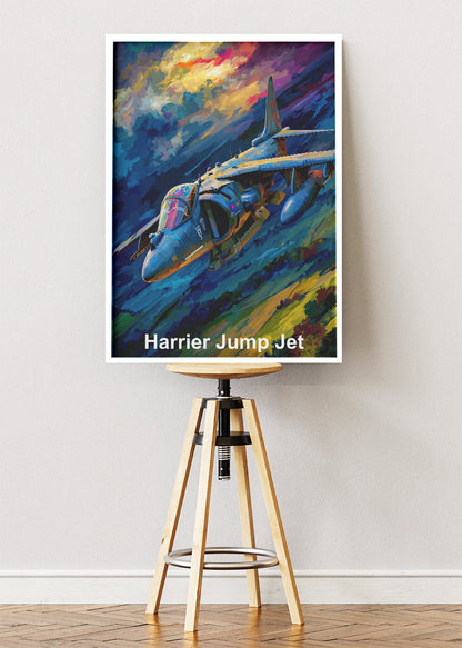Harrier Jump Jet Poster & Canvas Print – Dynamic Aviation Wall Art
