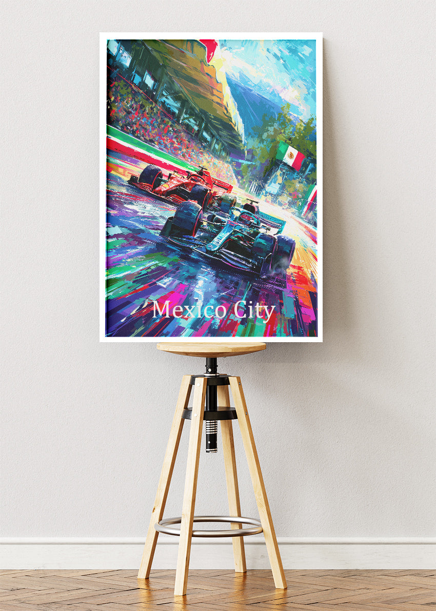 Mexico City Formula 1 Grand Prix Racing Canvas Print & Poster – AI PRINT LAB