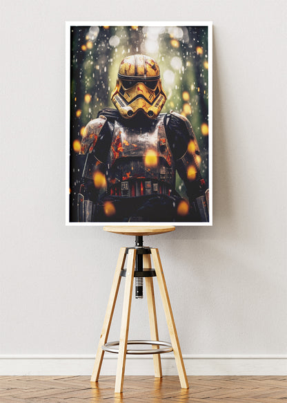 Galactic Battle Trooper Portrait Canvas & Poster Print – AI PRINT LAB