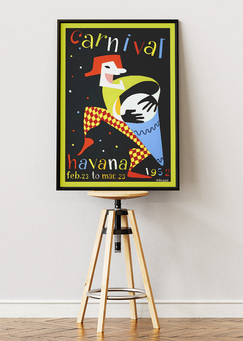 Havana Cuba Carnival 1952 Poster & Canvas Print – Vintage Retro Art