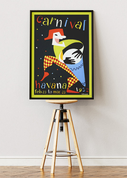 Havana Cuba Carnival 1952 Poster & Canvas Print – Vintage Retro Art