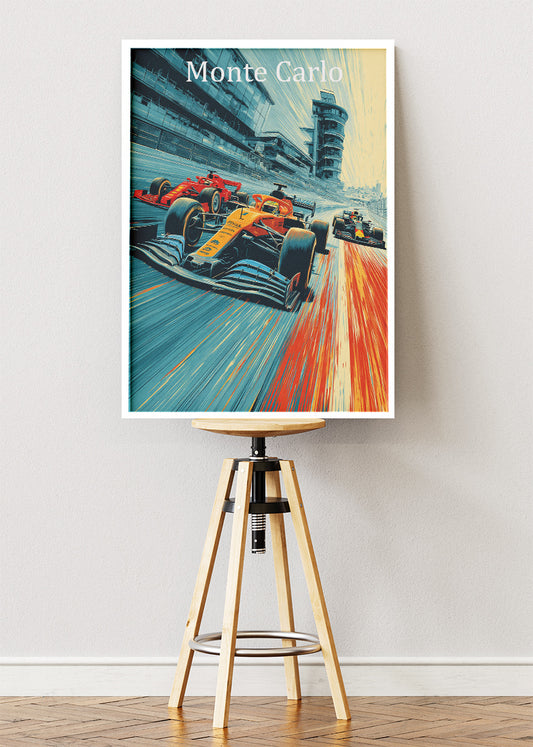 Monte Carlo Monaco Formula 1 Street Racing Canvas Print & Poster – AI PRINT LAB