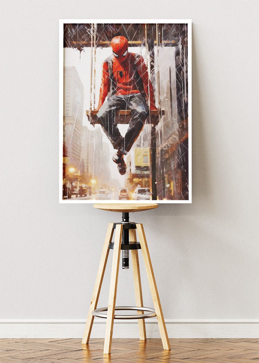 Spider-Man Rain City Portrait Canvas & Poster Print – AI PRINT LAB