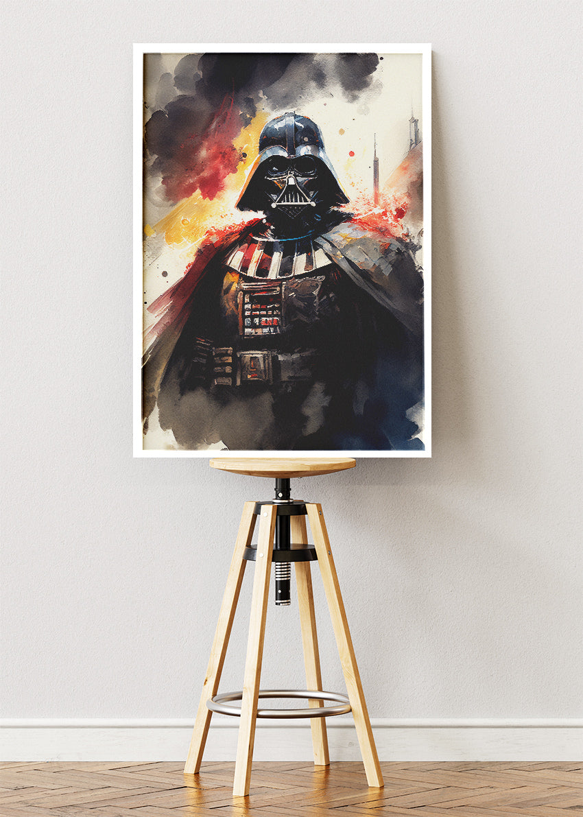 Darth Vader Dark Side Watercolor Canvas & Poster Print – AI PRINT LAB