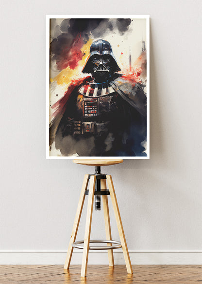 Darth Vader Dark Side Watercolor Canvas & Poster Print – AI PRINT LAB