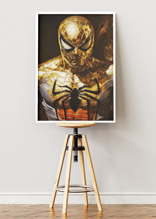 Gold Spider-Man Portrait Canvas & Poster Print – AI PRINT LAB
