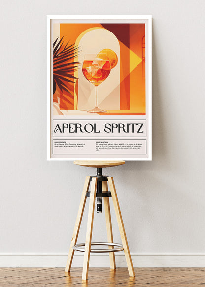 Aperol Spritz Mediterranean Sunset Poster & Canvas Print | Italian Cocktail Wall Art