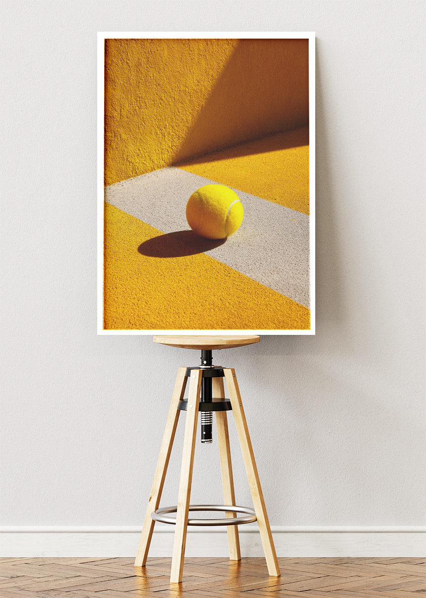 Minimal Tennis Ball Wall Art Poster & Canvas Print – Modern Sports Decor
