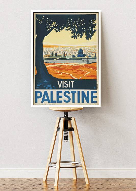 Visit Palestine Poster & Canvas Print – Vintage Middle Eastern Travel Art