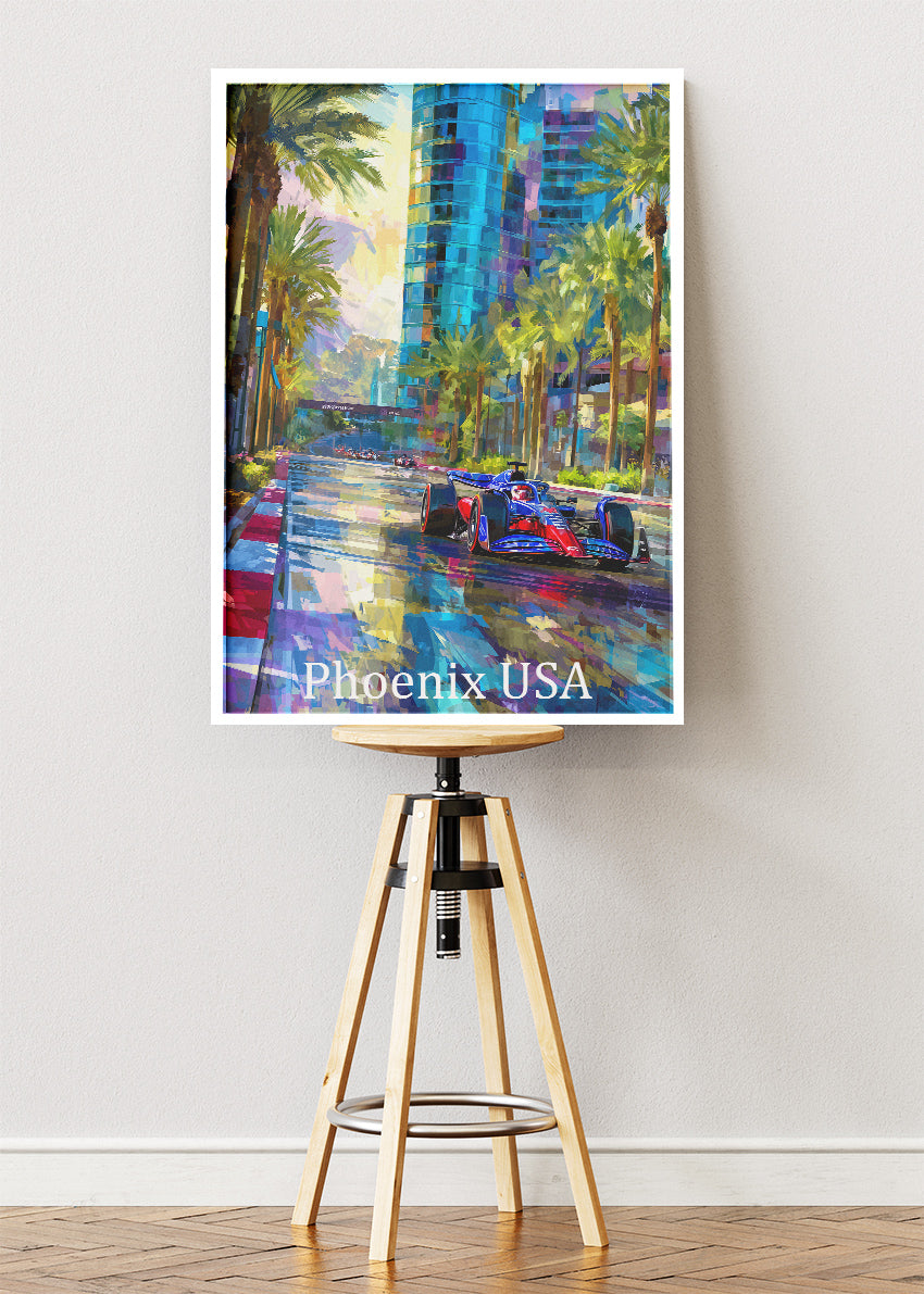 Phoenix USA Formula 1 Street Circuit Canvas Print & Poster – AI PRINT LAB