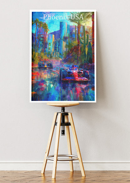Phoenix USA Desert City Formula 1 Canvas Print & Poster – AI PRINT LAB