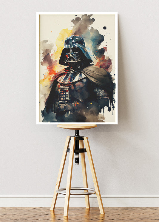 Darth Vader Watercolor Portrait Canvas & Poster Print – AI PRINT LAB