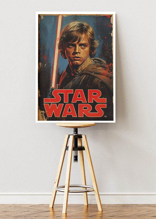 Luke Skywalker Vintage Star Wars Poster Canvas & Print – AI PRINT LAB
