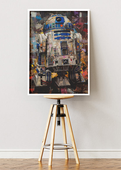R2-D2 Abstract Star Wars Portrait Canvas & Poster Print – AI PRINT LAB