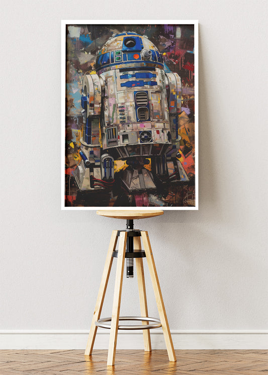 R2-D2 Abstract Star Wars Portrait Canvas & Poster Print – AI PRINT LAB