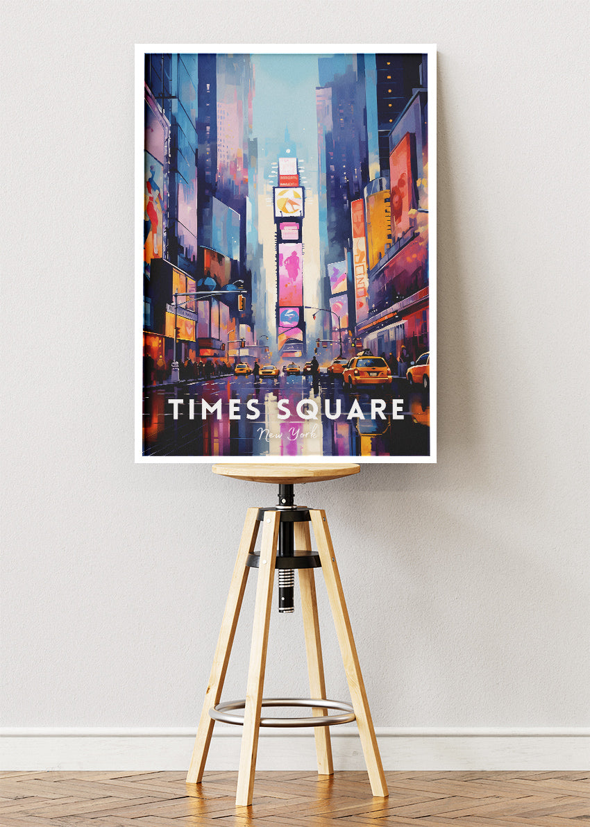 Times Square New York Poster & Canvas Print – Vibrant Cityscape Wall Art