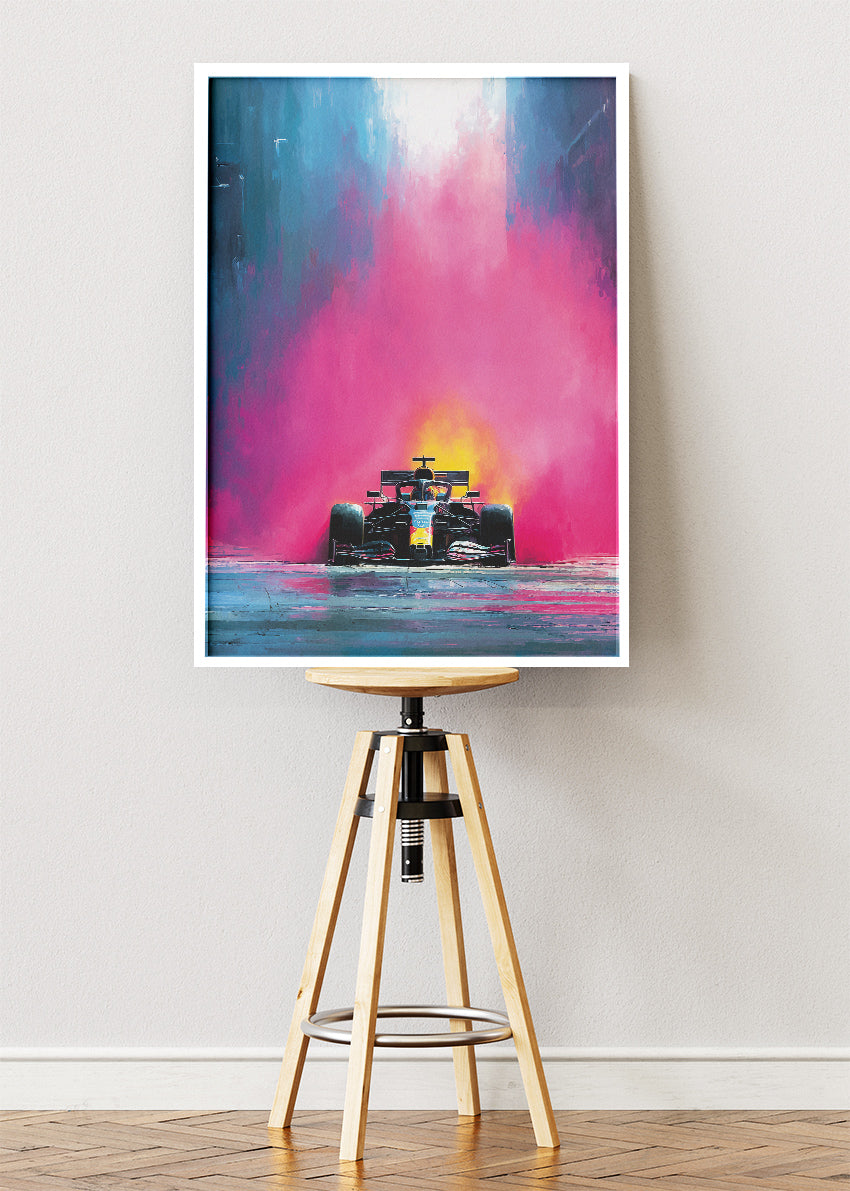 Abstract Color Splash Formula 1 Poster Canvas & Print – AI PRINT LAB