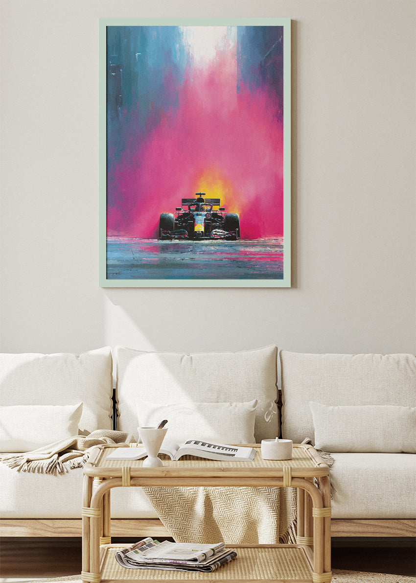 Abstract Color Splash Formula 1 Poster Canvas & Print – AI PRINT LAB