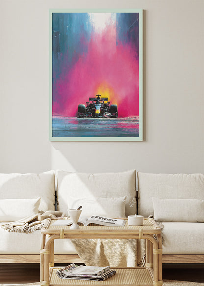 Abstract Color Splash Formula 1 Poster Canvas & Print – AI PRINT LAB