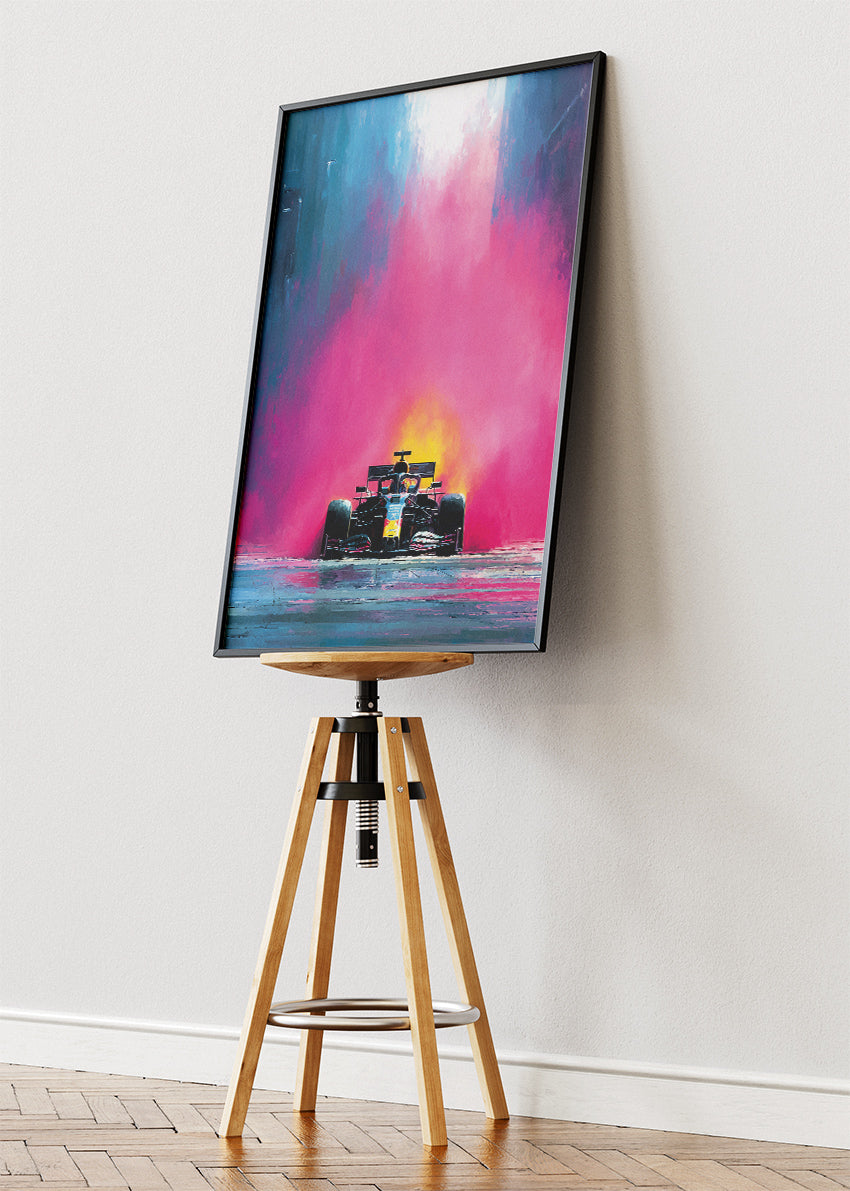 Abstract Color Splash Formula 1 Poster Canvas & Print – AI PRINT LAB