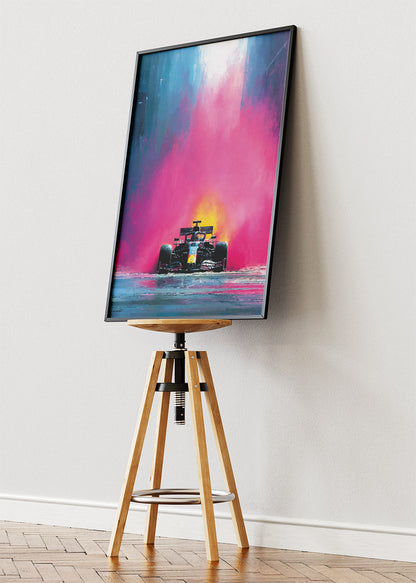 Abstract Color Splash Formula 1 Poster Canvas & Print – AI PRINT LAB