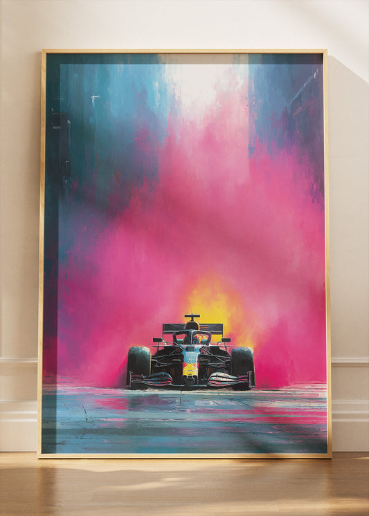 Abstract Color Splash Formula 1 Poster Canvas & Print – AI PRINT LAB