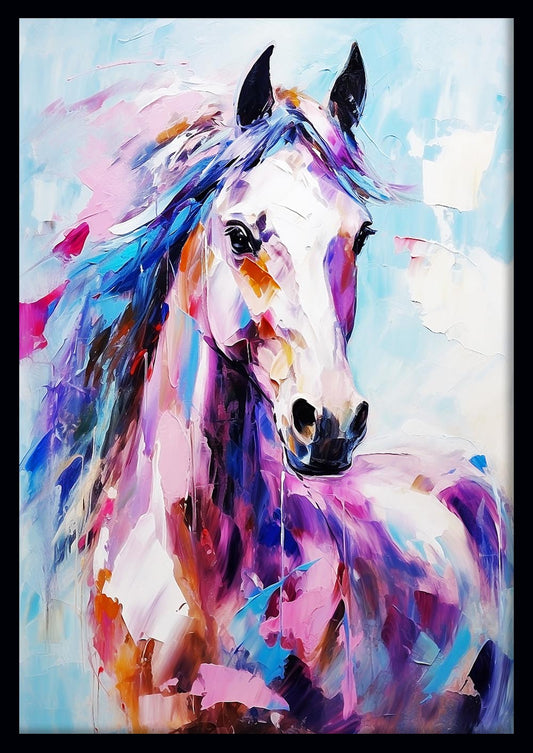Abstract Colorful Horse Canvas Print & Poster – T494 – AiPrintLab