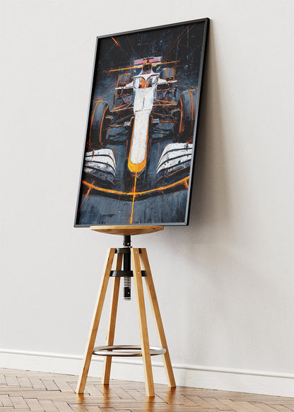 Abstract Formula 1 Racing Car Art Poster Canvas & Print – AI PRINT LAB