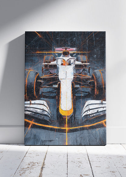 Abstract Formula 1 Racing Car Art Poster Canvas & Print – AI PRINT LAB