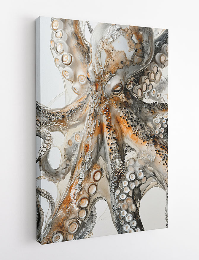 Abstract Octopus Tentacles – Ocean-Inspired Canvas Wall Art & Poster Print – T1123 – AiPrintLab