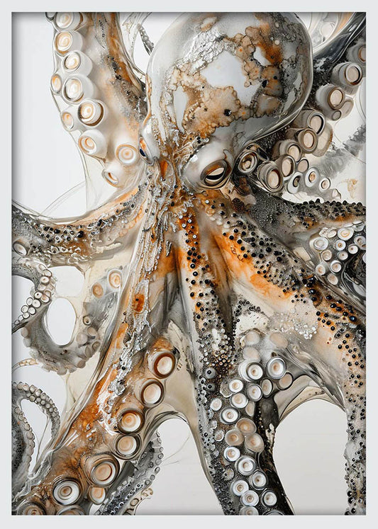 Abstract Octopus Tentacles – Ocean-Inspired Canvas Wall Art & Poster Print – T1123 – AiPrintLab