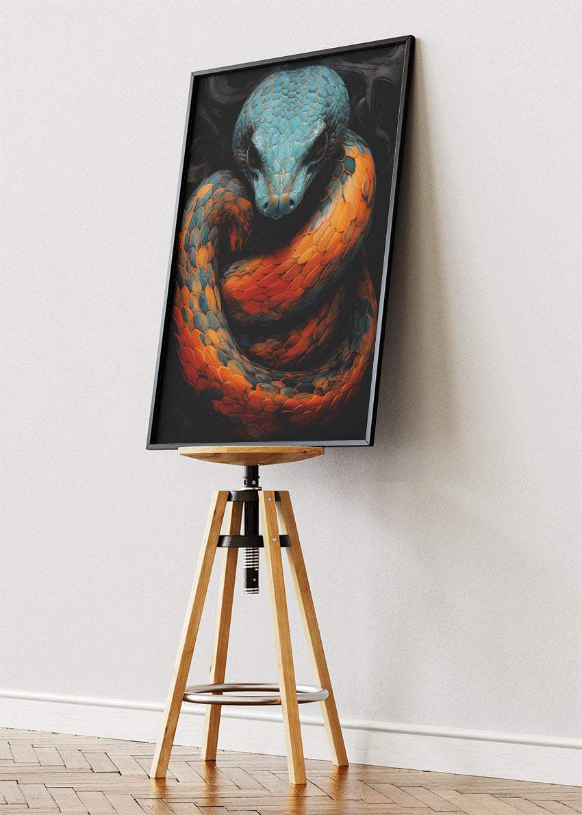Abstract Snake Wall Art Print & Canvas – Bold Modern Serpent Artwork