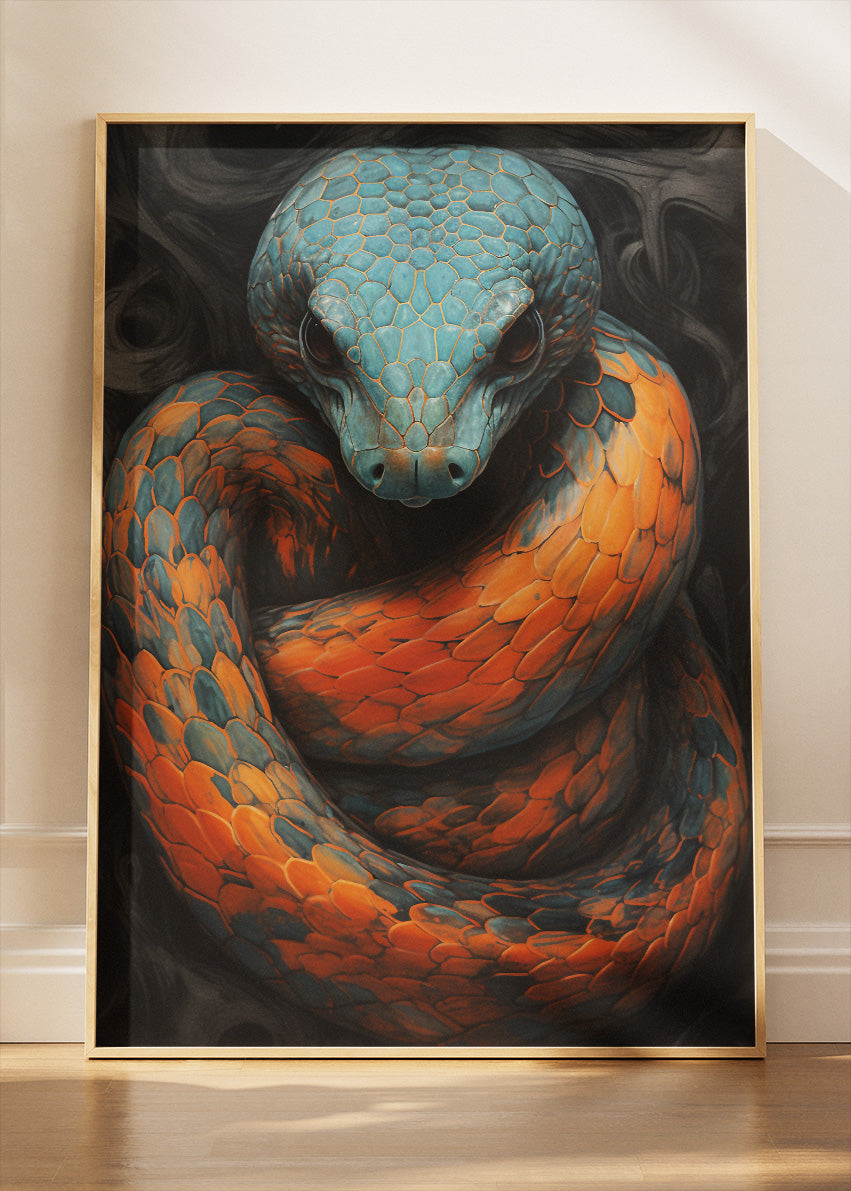 Abstract Snake Wall Art Print & Canvas – Bold Modern Serpent Artwork