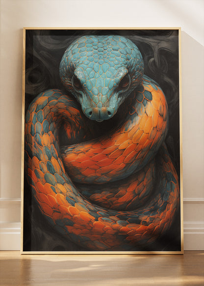 Abstract Snake Wall Art Print & Canvas – Bold Modern Serpent Artwork