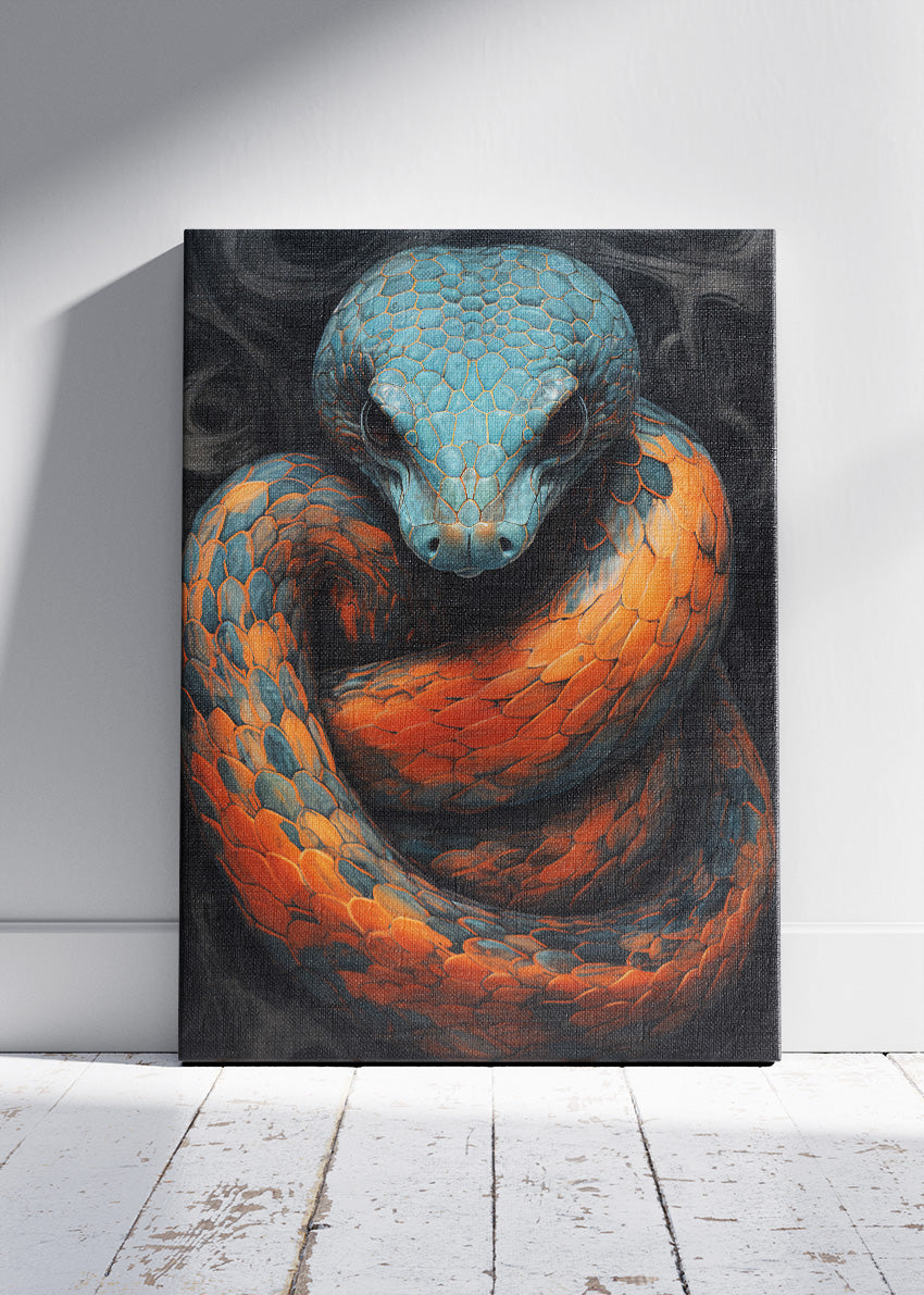 Abstract Snake Wall Art Print & Canvas – Bold Modern Serpent Artwork