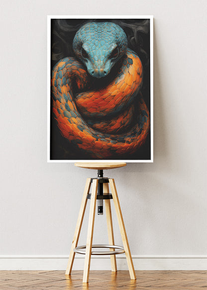 Abstract Snake Wall Art Print & Canvas – Bold Modern Serpent Artwork