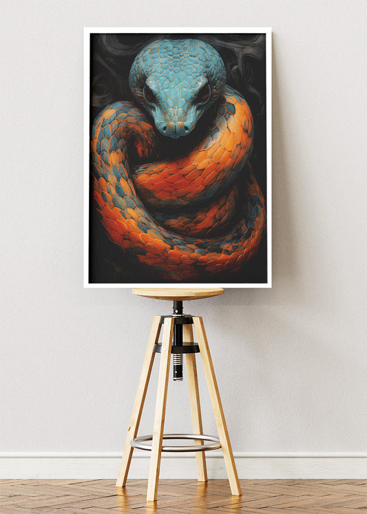 Abstract Snake Wall Art Print & Canvas – Bold Modern Serpent Artwork
