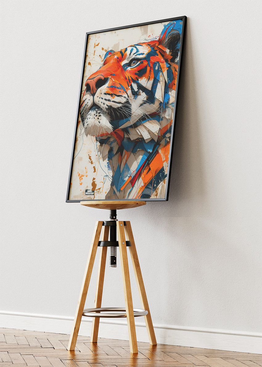 Abstract Tiger Canvas Print & Poster – Modern Wild Animal Wall Art