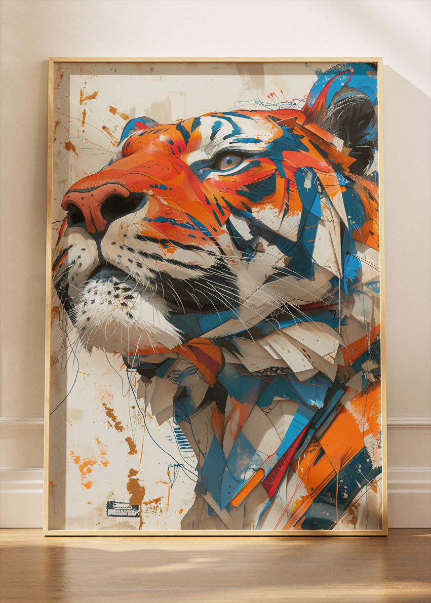 Abstract Tiger Canvas Print & Poster – Modern Wild Animal Wall Art
