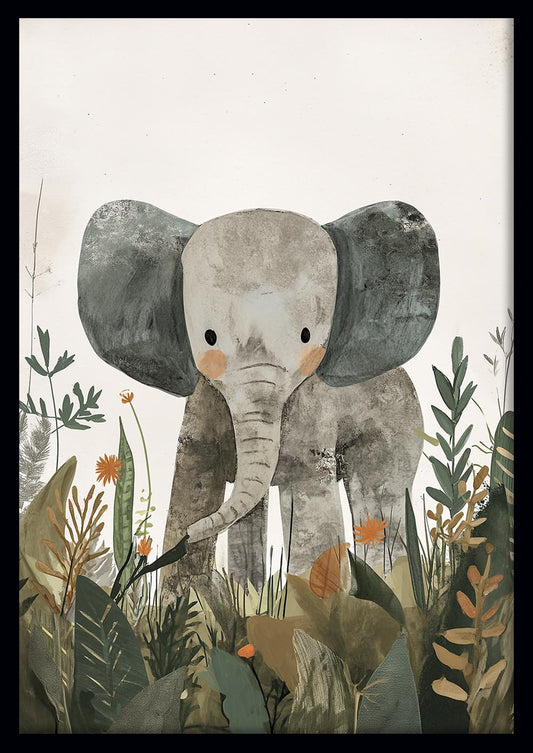 Adorable Baby Elephant Canvas Print & Poster – T594 – AiPrintLab