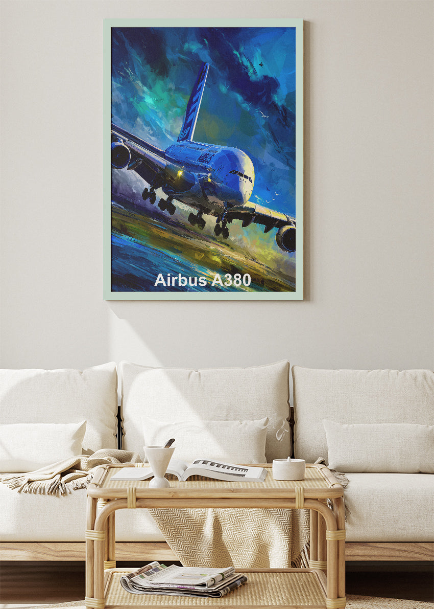 Airbus A380 Poster & Canvas Print – Dynamic Aviation Wall Art