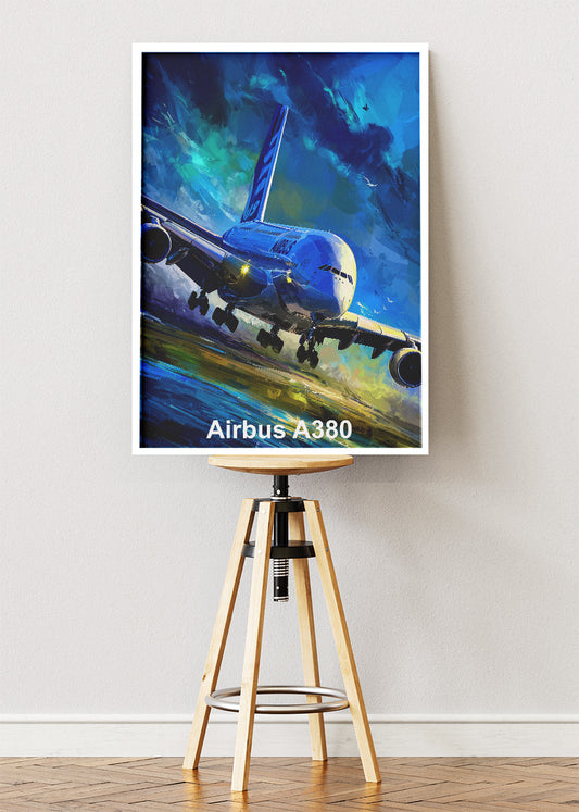 Airbus A380 Poster & Canvas Print – Dynamic Aviation Wall Art