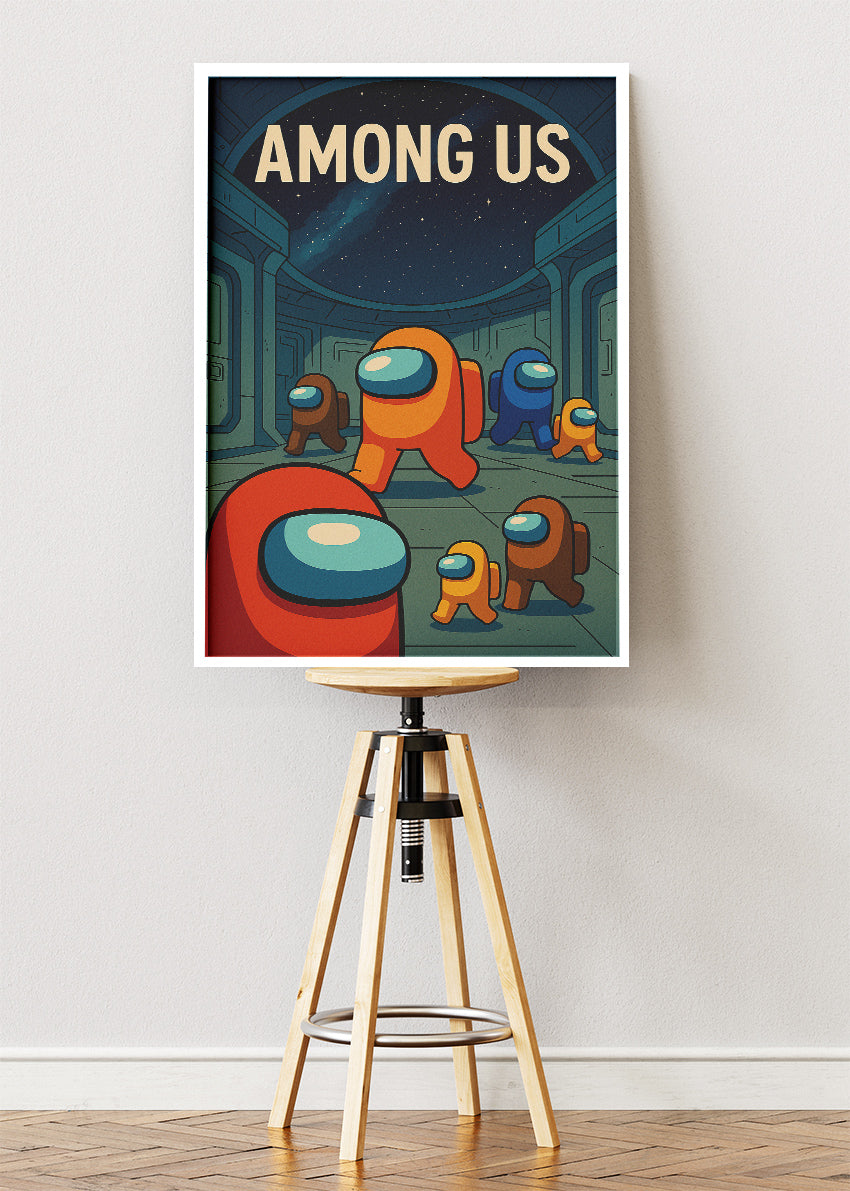 Among Us Wall Art – Cartoon Space Crew Gaming Poster & Canvas