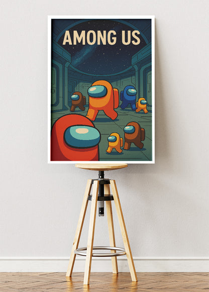 Among Us Wall Art – Cartoon Space Crew Gaming Poster & Canvas